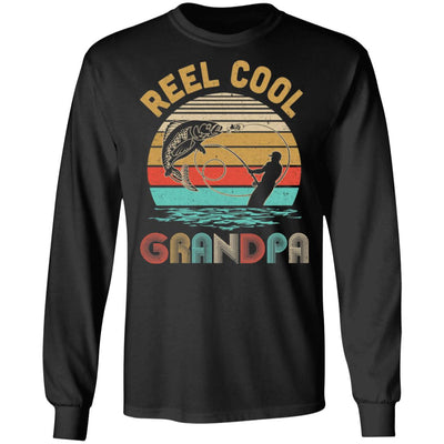 Vintage Reel Cool Grandpa Fish Fishing Father's Day Gift T-Shirt & Hoodie | Teecentury.com