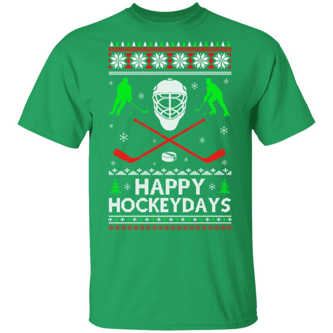 Happy Hockeydays Hockey Ugly Christmas Sweater Xmas Gift T-Shirt & Sweatshirt | Teecentury.com