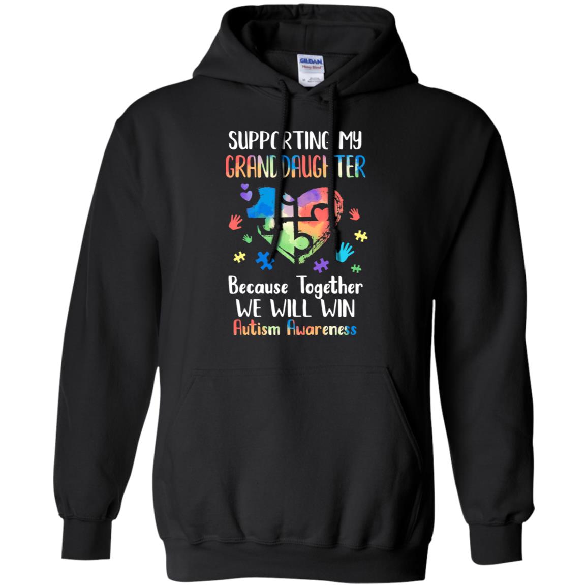 Supporting My Granddaughter Puzzle Autism Awareness Month T-Shirt & Hoodie | Teecentury.com