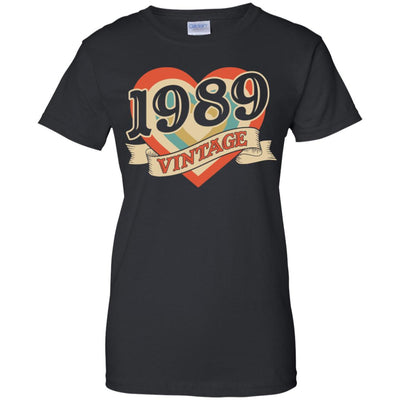 Vintage Retro Classic Heart Made In 1989 33th Birthday T-Shirt & Tank Top | Teecentury.com