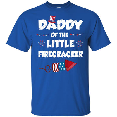4th Of July Birthday Daddy Of The Little Firecracker T-Shirt & Hoodie | Teecentury.com