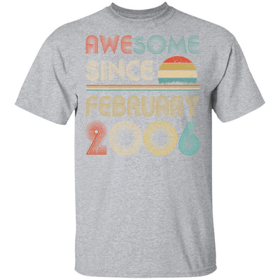 Awesome Since February 2006 Vintage 16th Birthday Gifts T-Shirt & Hoodie | Teecentury.com