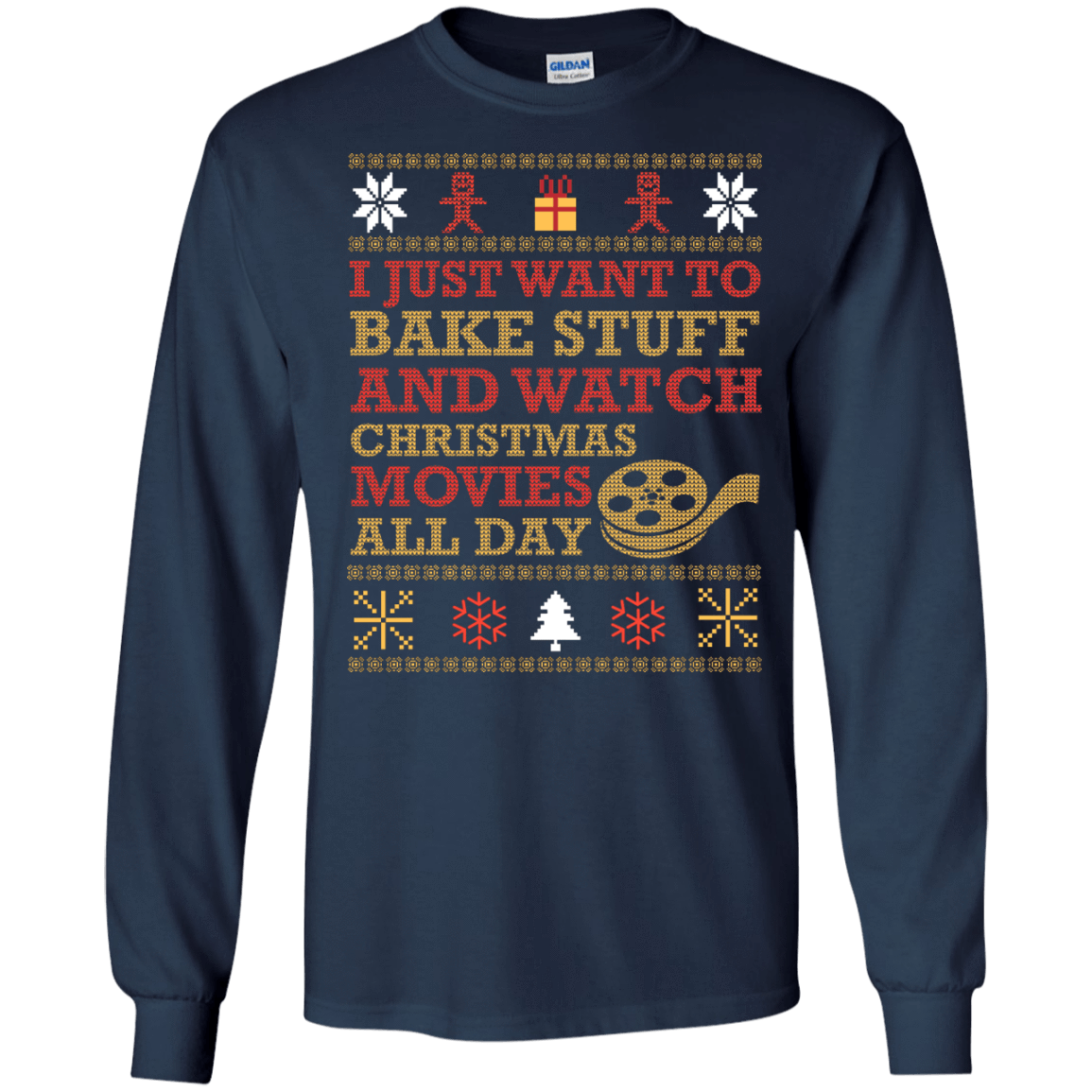 I Just Want To Bake Stuff And Watch Christmas Movie T-Shirt & Hoodie | Teecentury.com
