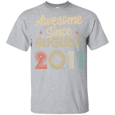 Awesome Since August 2011 Vintage 11th Birthday Gifts Youth Youth Shirt | Teecentury.com