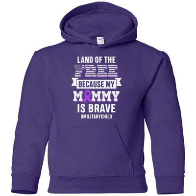 Military Child Month Purple Up Free Brave Mom Pride Youth Youth Shirt | Teecentury.com