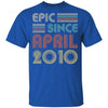 Epic Since April 2010 Vintage 12th Birthday Gifts Youth Youth Shirt | Teecentury.com