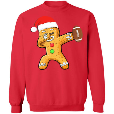 Dabbing Gingerbread Santa Football Christmas Pajama Gifts T-Shirt & Sweatshirt | Teecentury.com