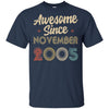 Awesome Since November 2005 Vintage 17th Birthday Gifts T-Shirt & Hoodie | Teecentury.com