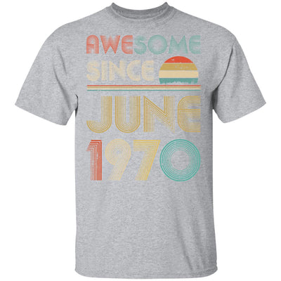 Awesome Since June 1970 Vintage 52th Birthday Gifts T-Shirt & Hoodie | Teecentury.com
