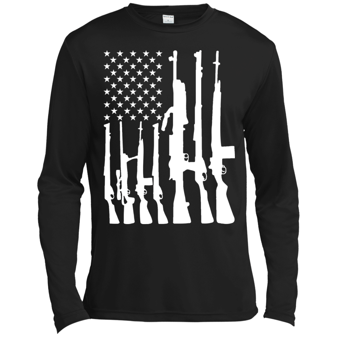 Rifle American Flag Machine Gun Rights T-Shirt & Hoodie | Teecentury.com