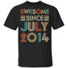 Awesome Since July 2014 Vintage 8th Birthday Gifts Youth Youth Shirt | Teecentury.com