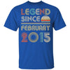 Legend Since February 2015 Vintage 7th Birthday Gifts Youth Youth Shirt | Teecentury.com
