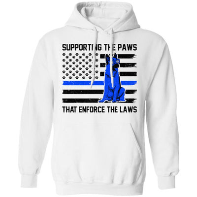 Supporting The Paws That Enforce The Laws Police Paw Dog T-Shirt & Hoodie | Teecentury.com