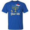 Christmas Ugly Hanukkah Sweater menorah Santa hat Jew-ish T-Shirt & Sweatshirt | Teecentury.com