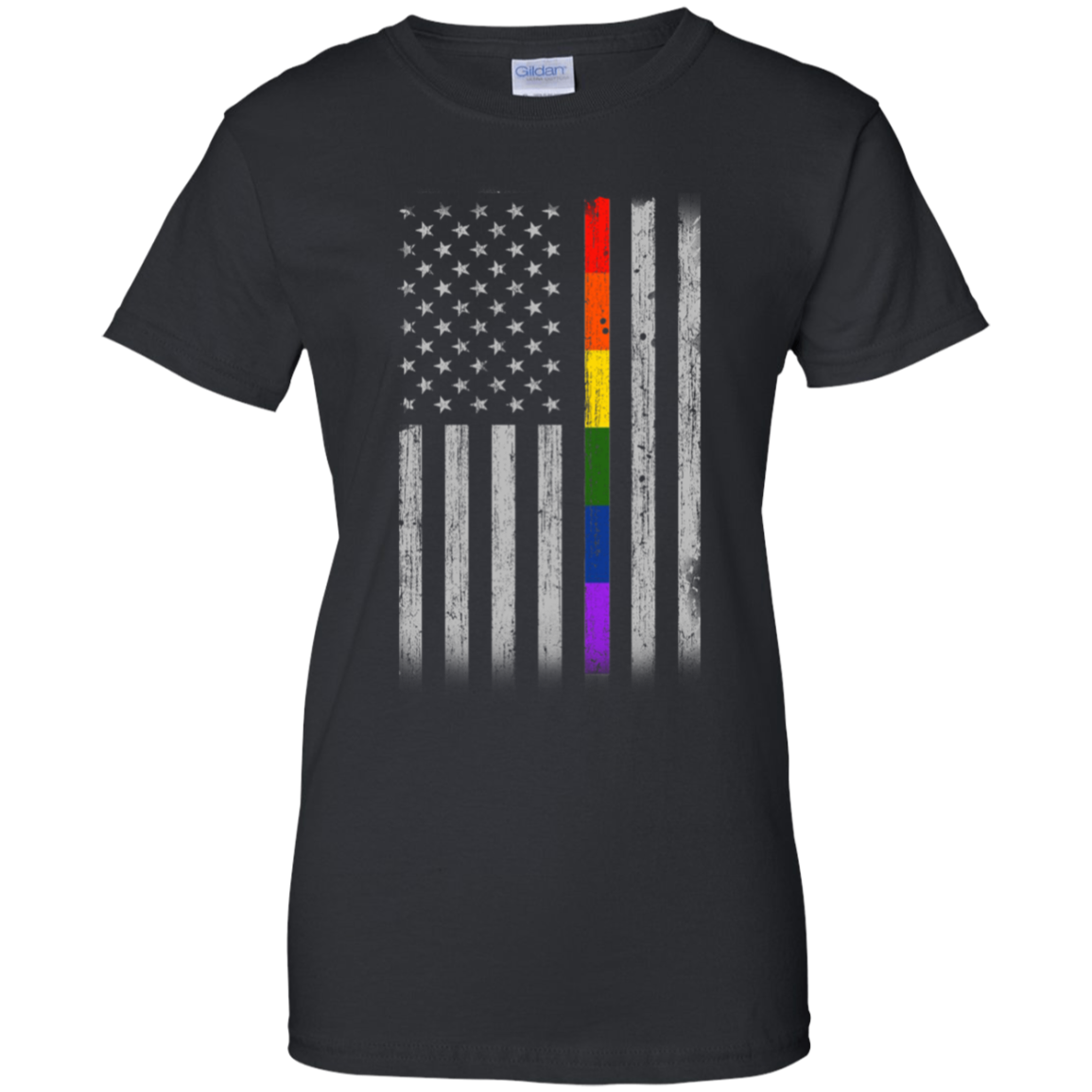 Rainbow Lesbian Gay Pride LGBT America Flag T-Shirt & Hoodie | Teecentury.com