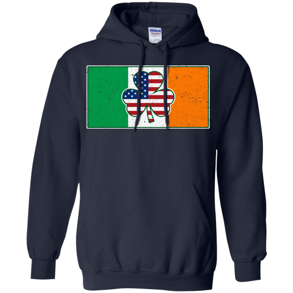 Shamrock Irish Ireland USA American Flag Gift T-Shirt & Hoodie | Teecentury.com