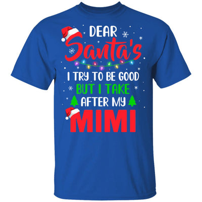 Dear Santa I Tried To Be Good But My Mimi Christmas Kids Youth Youth Shirt | Teecentury.com