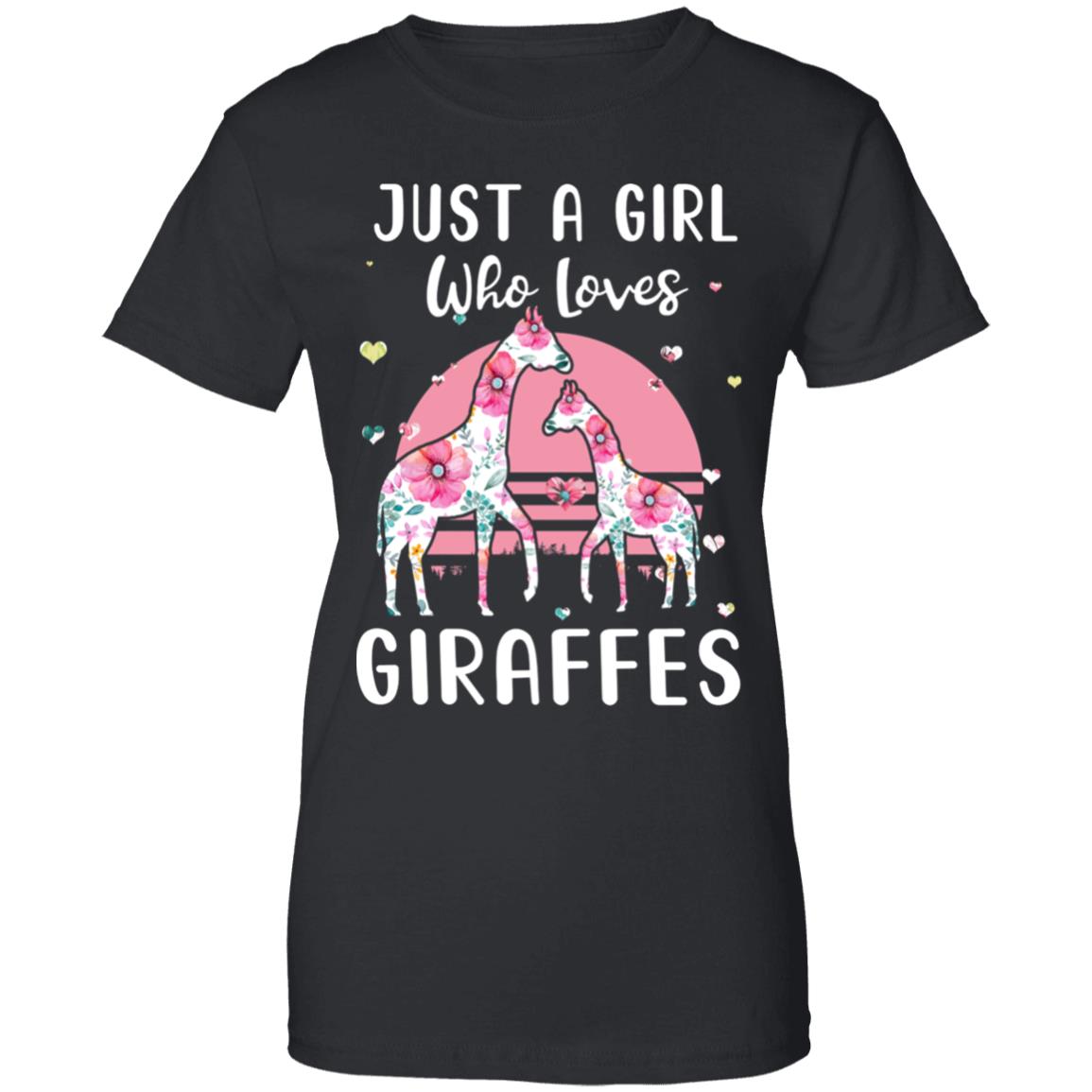 Just A Girl Who Loves Giraffes T-Shirt & Tank Top | Teecentury.com