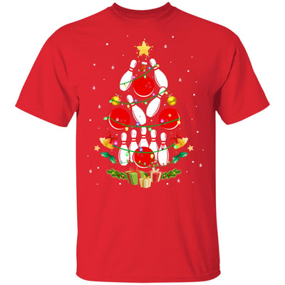 Funny Bowling Christmas Tree Light Xmas Gift T-Shirt & Sweatshirt | Teecentury.com