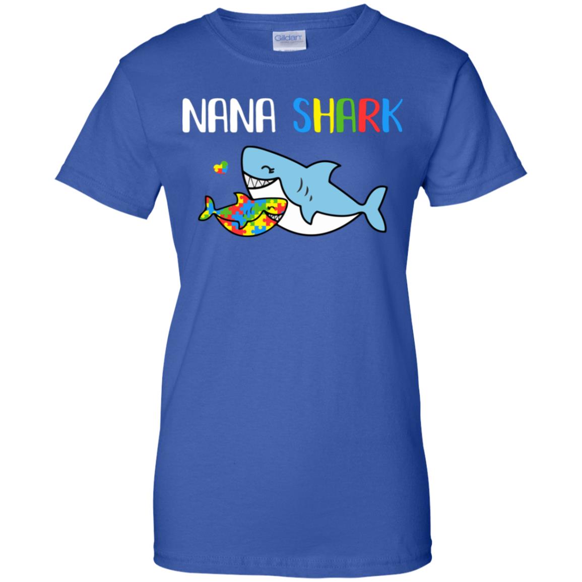 Nana Shark Support Autism Awareness For Grandchild T-Shirt & Hoodie | Teecentury.com