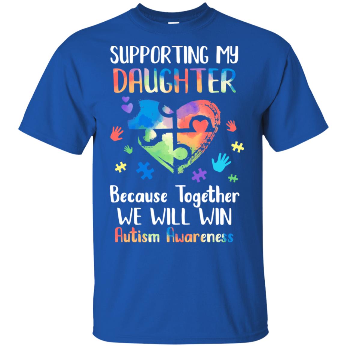 Supporting My Daughter Puzzle Autism Awareness Month T-Shirt & Hoodie | Teecentury.com