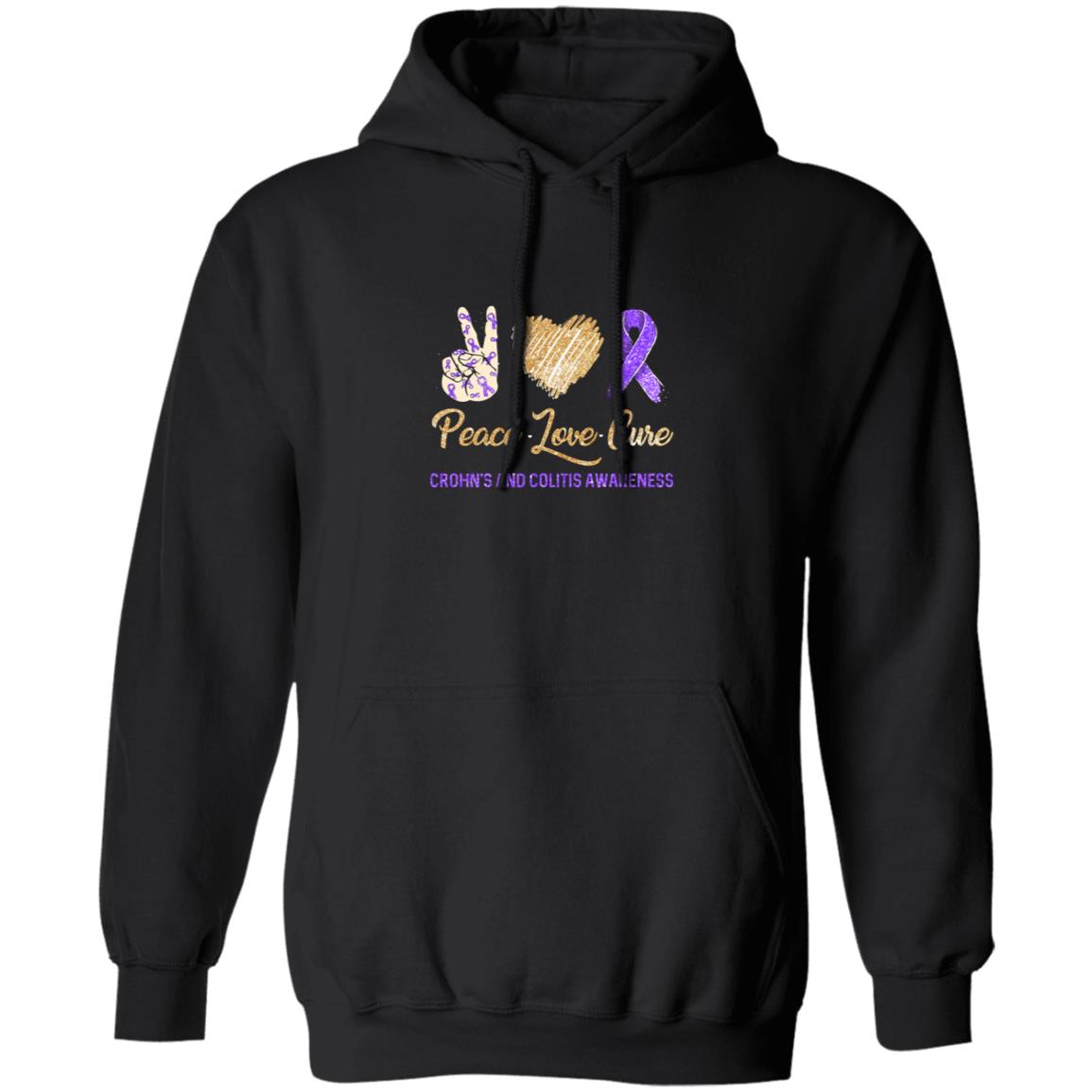 Peace Love Cure Crohn's And Colitis Awareness T-Shirt & Hoodie | Teecentury.com