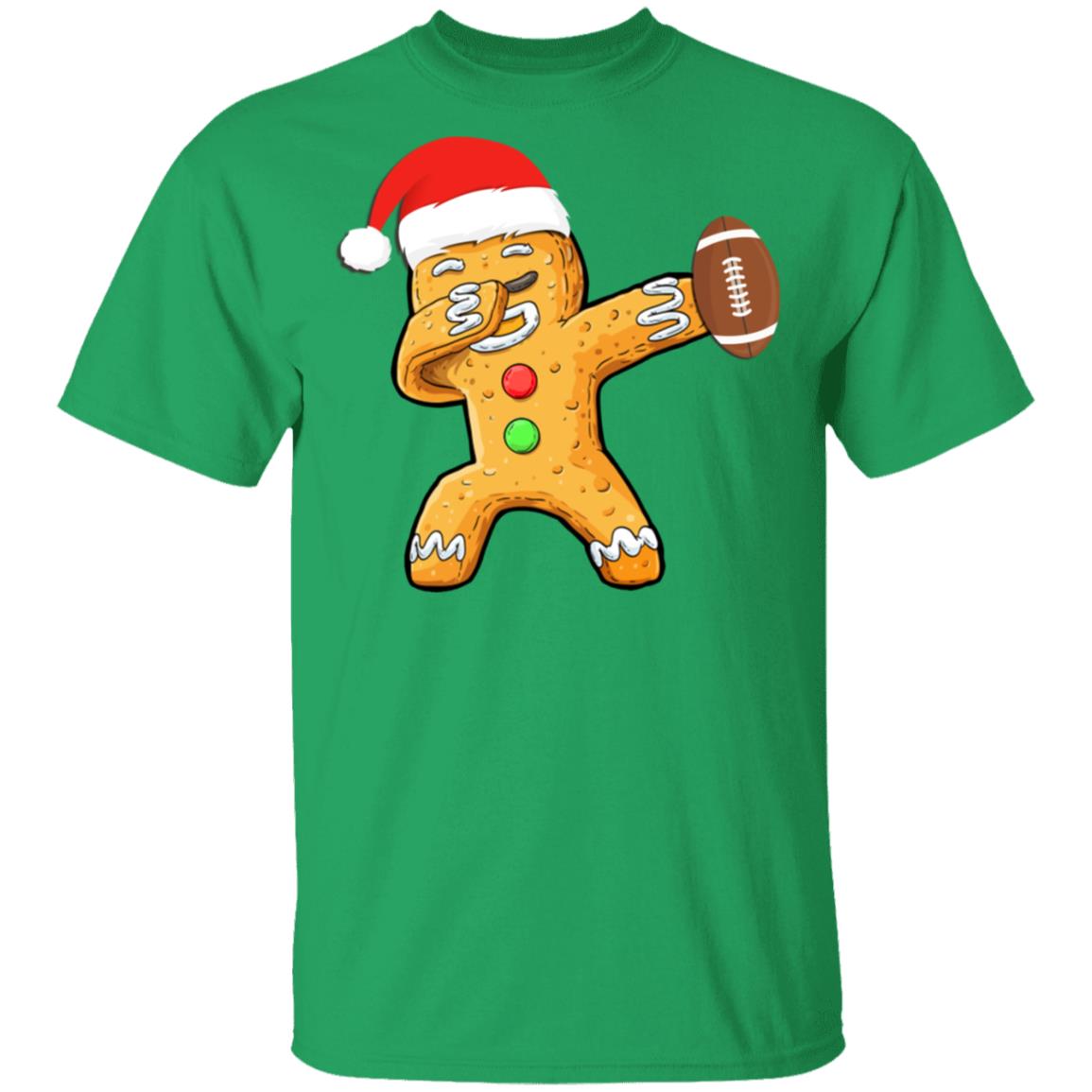 Dabbing Gingerbread Santa Football Christmas Pajama Gifts T-Shirt & Sweatshirt | Teecentury.com