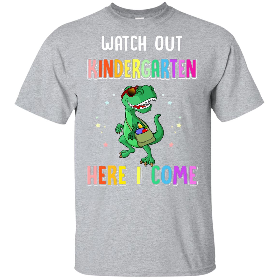 Kindergarten Here I Come Dinosaur Back To School Youth Youth Shirt | Teecentury.com