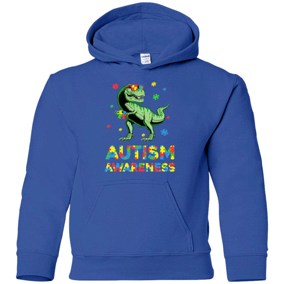Dinosaur Puzzle Autism Awareness For Boys Girls Youth Youth Shirt | Teecentury.com