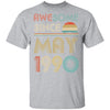 Awesome Since May 1990 Vintage 32th Birthday Gifts T-Shirt & Hoodie | Teecentury.com