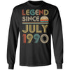 Legend Since July 1990 Vintage 32th Birthday Gifts T-Shirt & Hoodie | Teecentury.com
