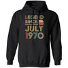 Legend Since July 1970 Vintage 52th Birthday Gifts T-Shirt & Hoodie | Teecentury.com
