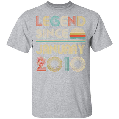 Legend Since January 2010 Vintage 12th Birthday Gifts Youth Youth Shirt | Teecentury.com