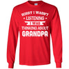 Sorry Not Listening Thinking About Grandpa Funny Kids Youth Youth Shirt | Teecentury.com