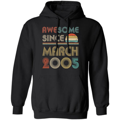 Awesome Since March 2005 Vintage 17th Birthday Gifts T-Shirt & Hoodie | Teecentury.com