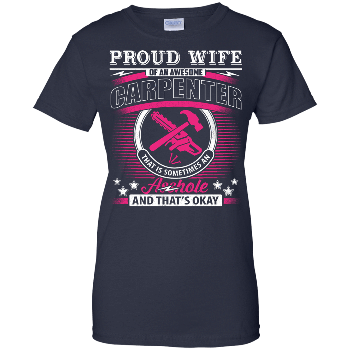 Proud Wife Of An Awesome Carpenter T-Shirt & Hoodie | Teecentury.com