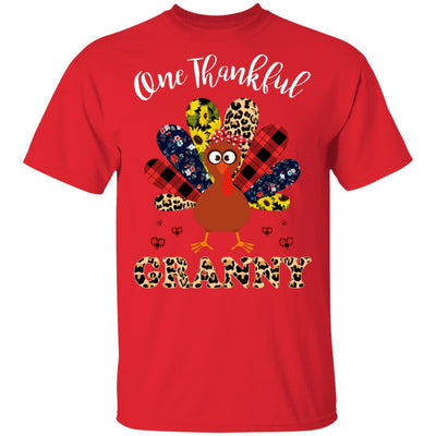 One Thankful Granny Leopard Turkey Thanksgiving Gift T-Shirt & Sweatshirt | Teecentury.com