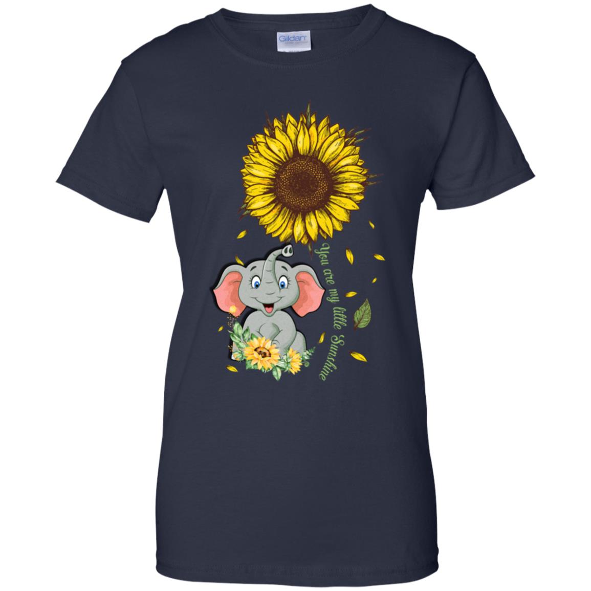 You Are My Little Sunshine Sunflower Elephant T-Shirt & Hoodie | Teecentury.com
