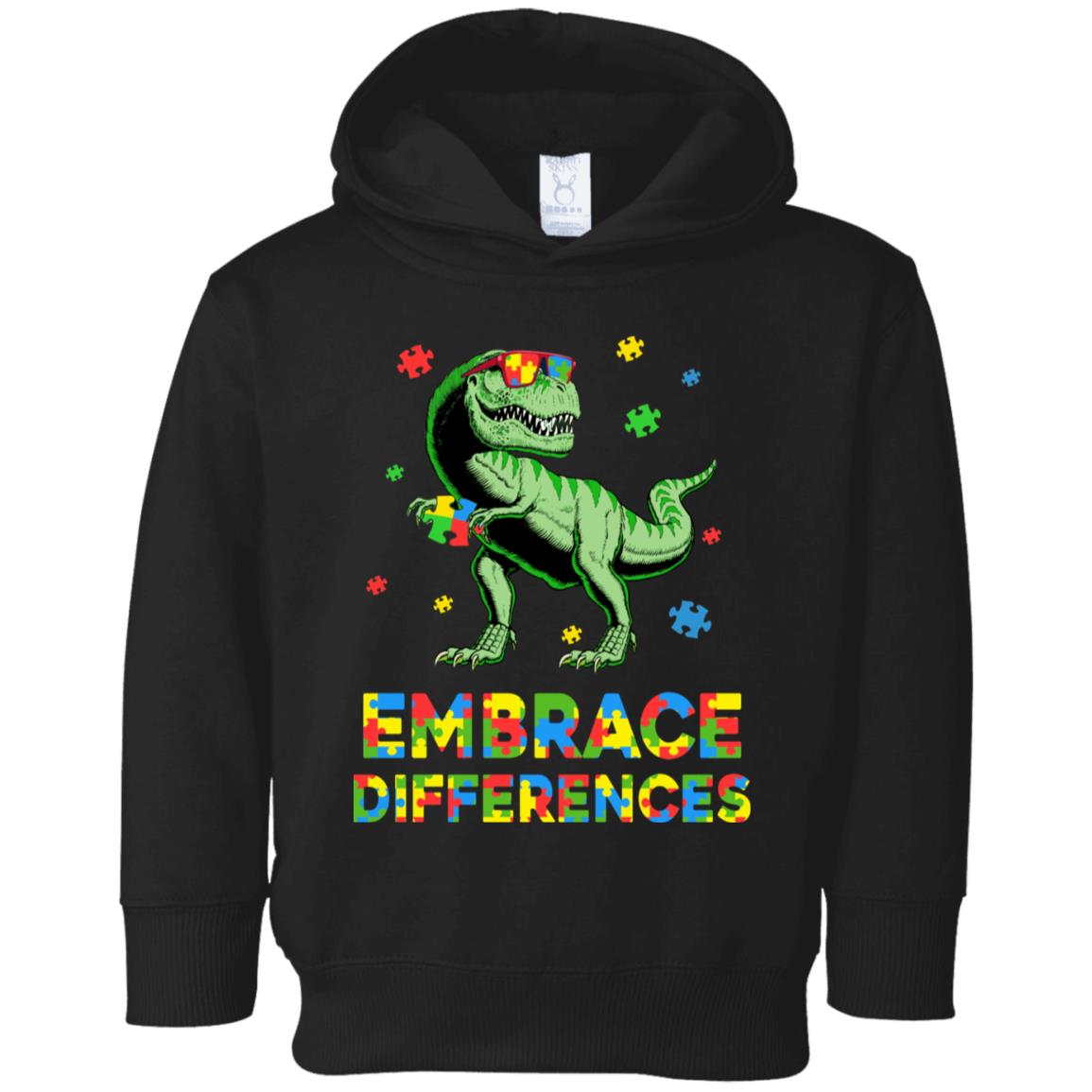 Dinosaur Puzzle Autism Awareness Embrace Differences Youth Youth Shirt | Teecentury.com