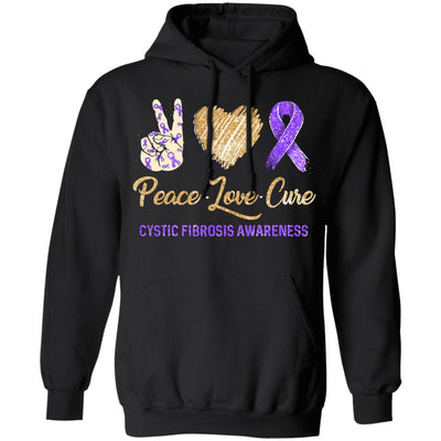 Peace Love Cure Cystic Fibrosis Awareness T-Shirt & Hoodie | Teecentury.com