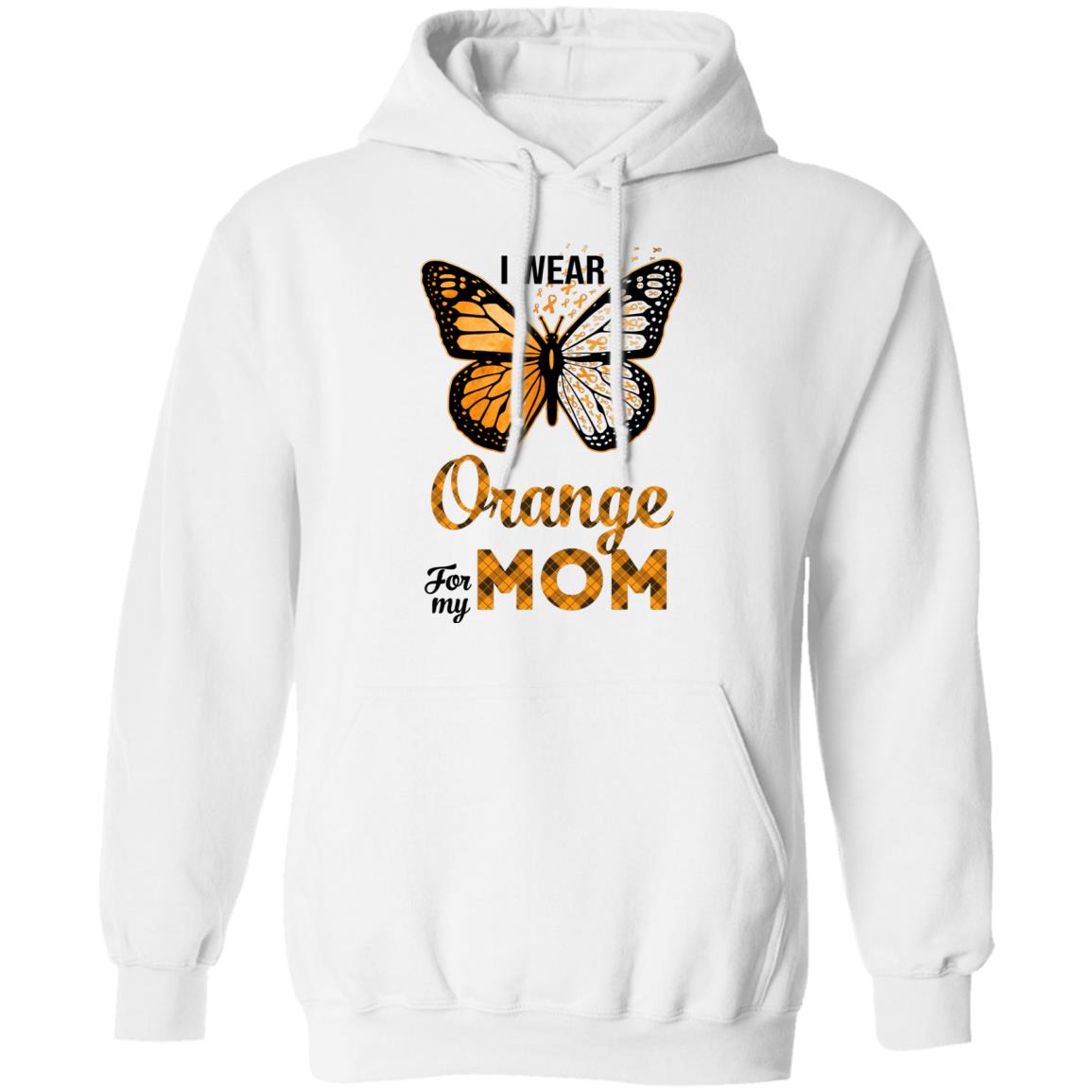 I Wear Orange For My Mom Butterfly Leukemia MS Awareness T-Shirt & Hoodie | Teecentury.com