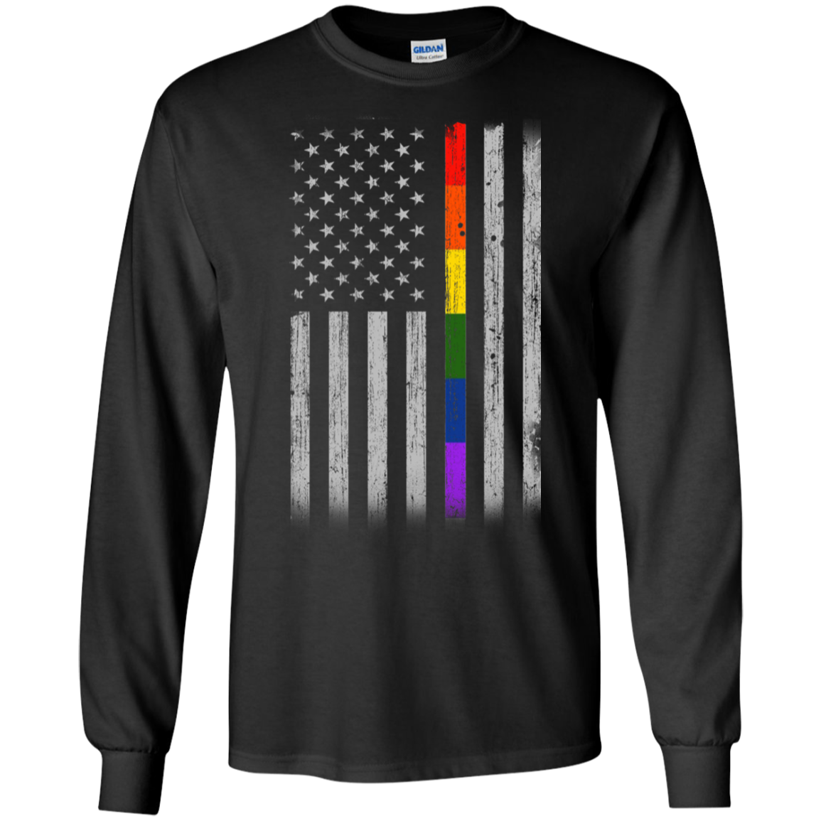 Rainbow Lesbian Gay Pride LGBT America Flag T-Shirt & Hoodie | Teecentury.com