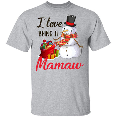 I Love Being A Mamaw Snowman Gift For Christmas Day T-Shirt & Sweatshirt | Teecentury.com