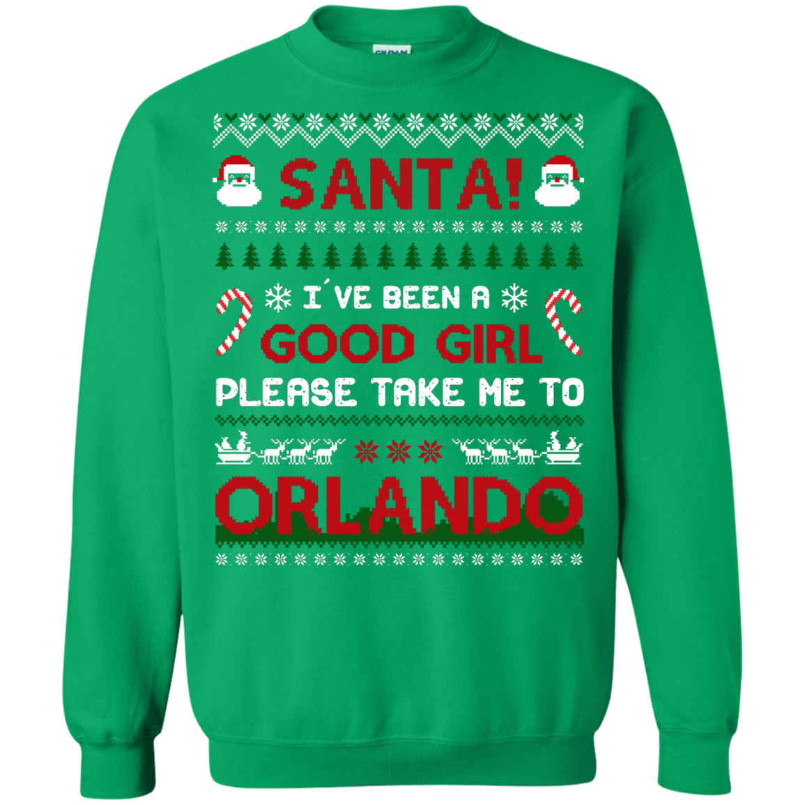 Santa I've Been A Good Girl Please Take Me To Orlando T-Shirt & Hoodie | Teecentury.com
