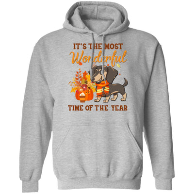 Dachshund Autumn It's The Most Wonderful Time Of The Year T-Shirt & Hoodie | Teecentury.com