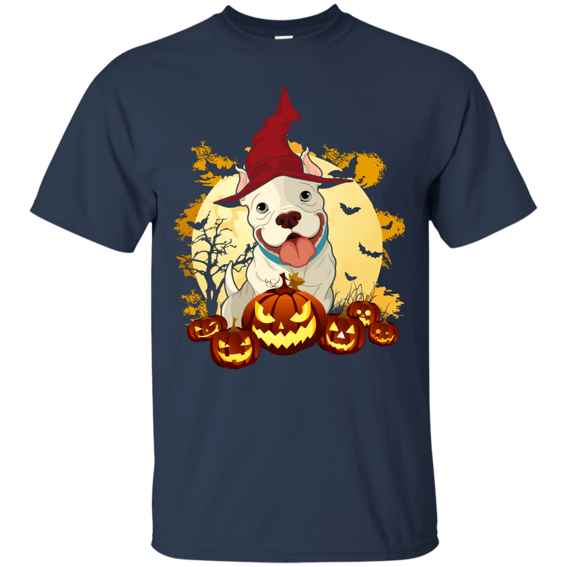 Pitbull Halloween Pumpkin T-Shirt & Hoodie | Teecentury.com