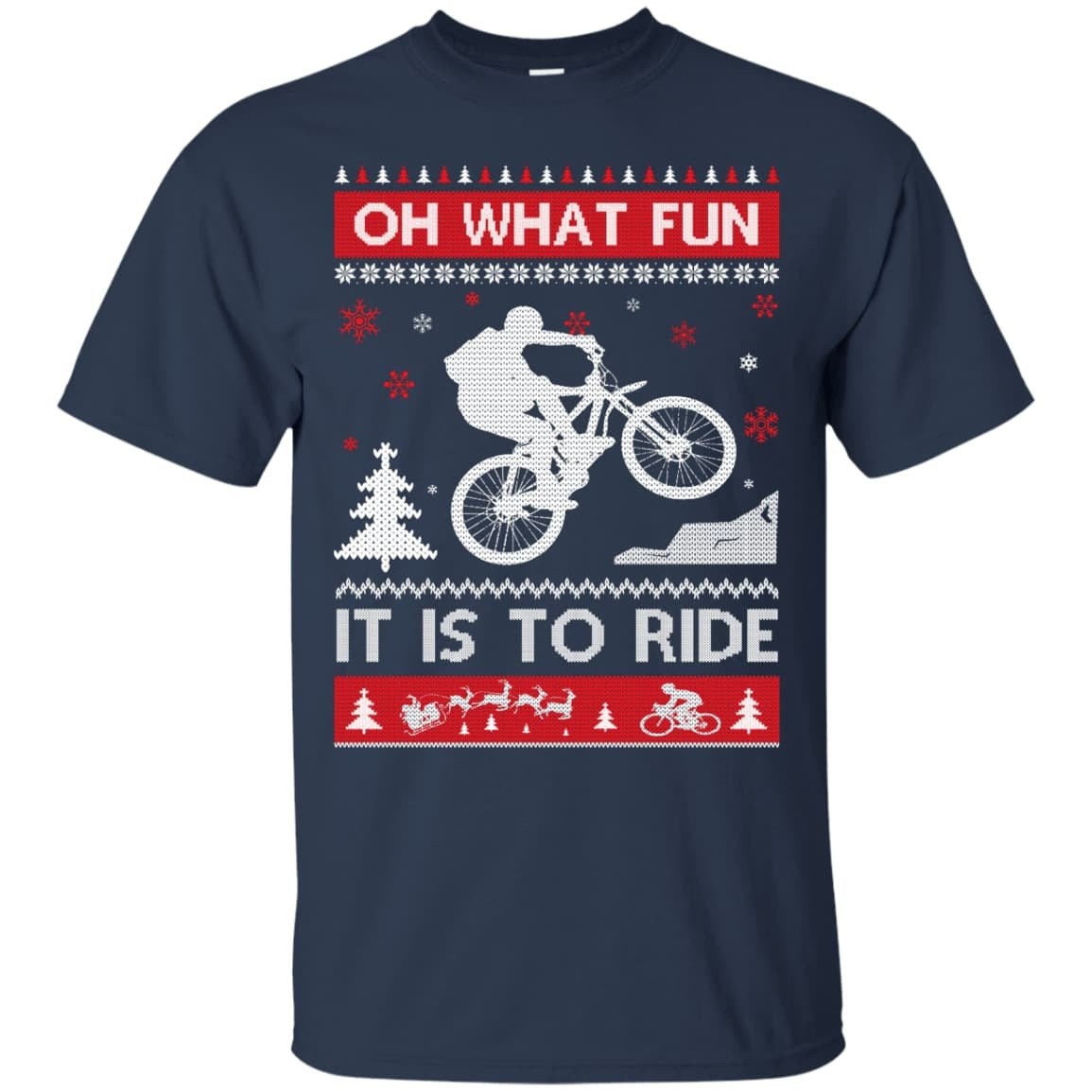 Bicycle Sweater Christmas Oh What Fun It Is To Ride T-Shirt & Hoodie | Teecentury.com