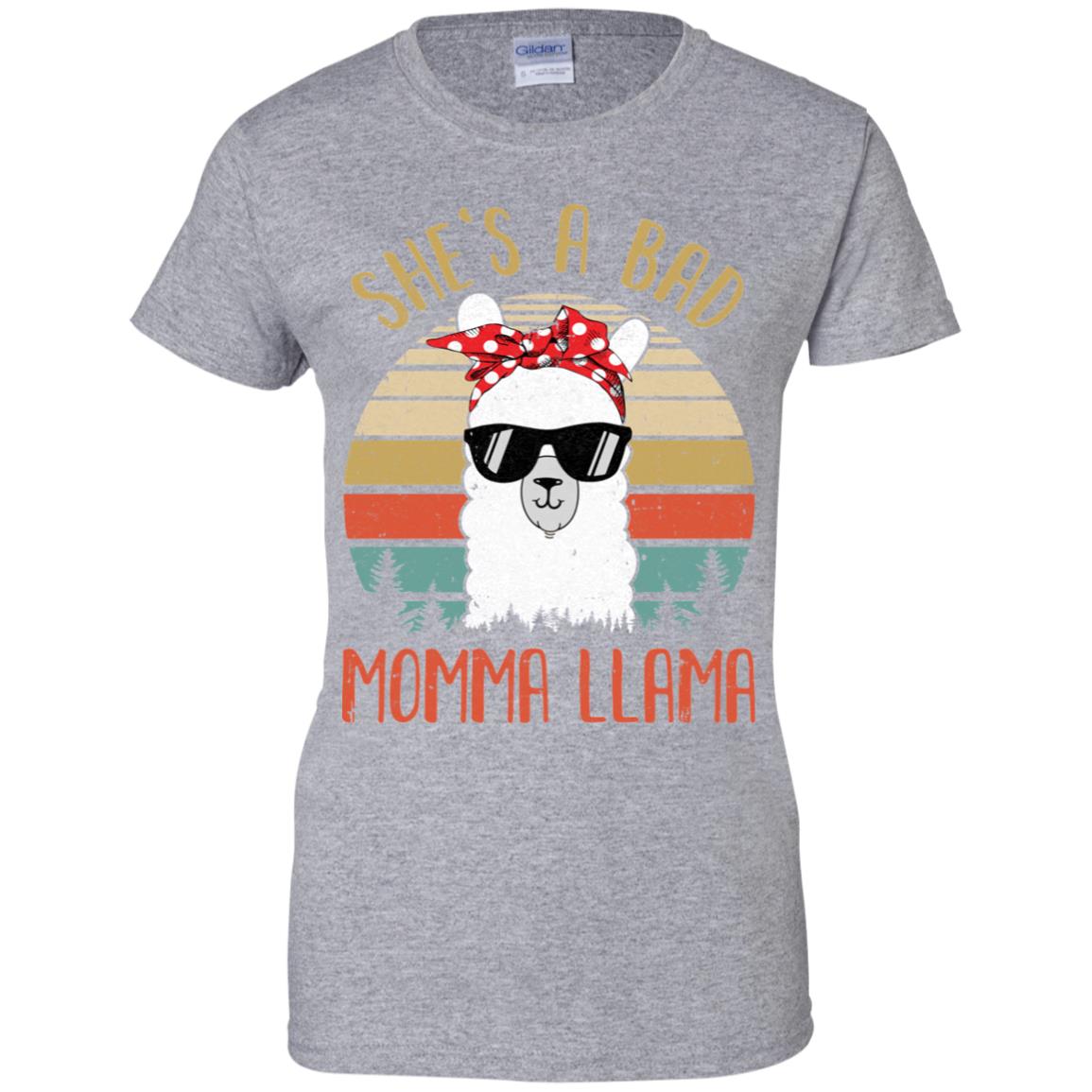 Vintage Funny Shirt She's A Bad Momma Llama T-Shirt & Hoodie | Teecentury.com