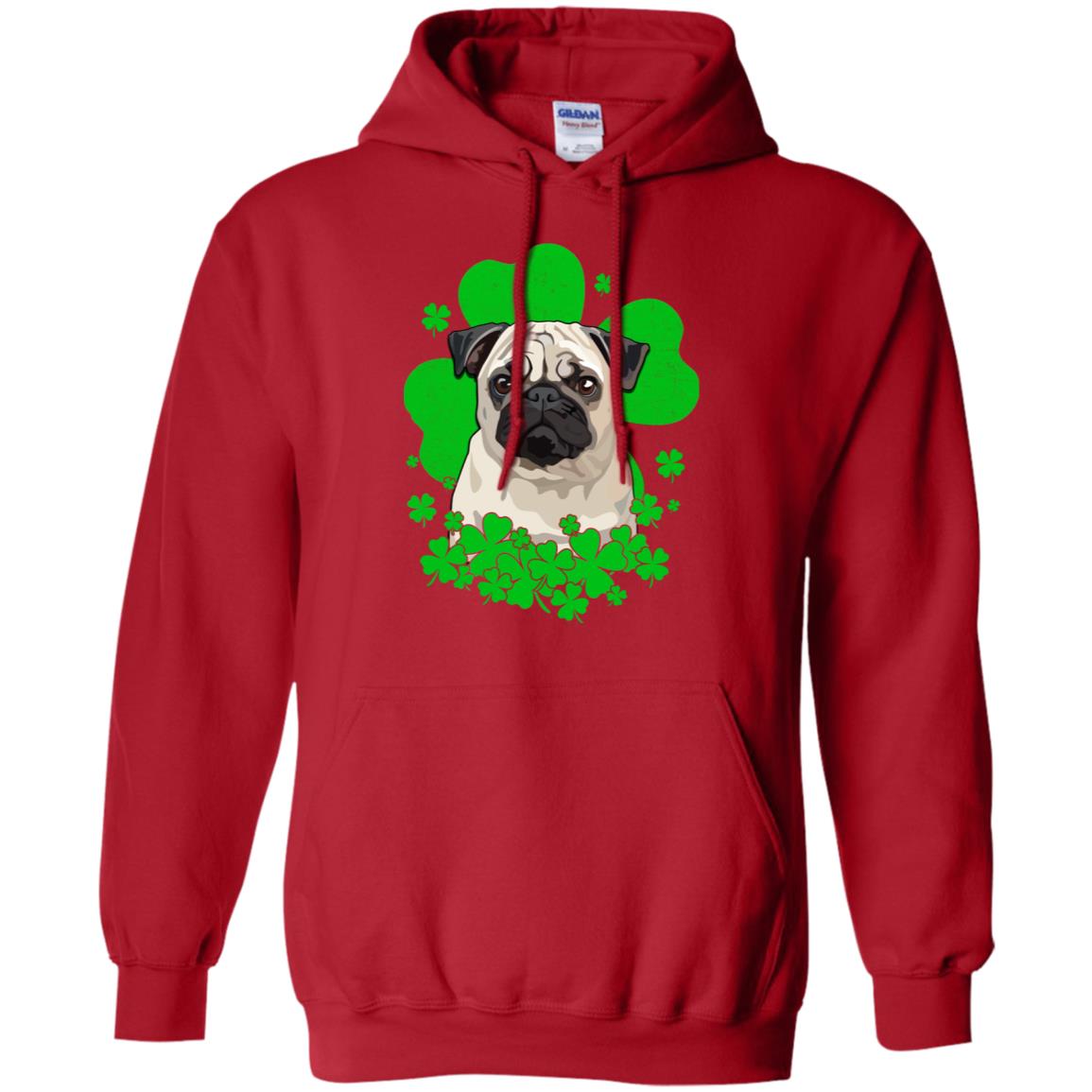 Pug St. Patrick's Day Clovers T-Shirt & Hoodie | Teecentury.com