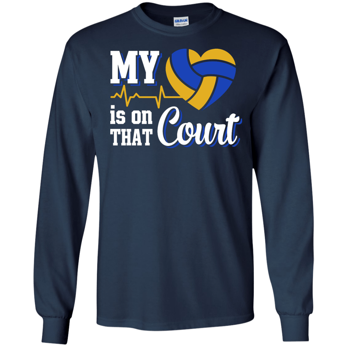 My Heart Is On That Court Volleyball T Shirt T-Shirt & Hoodie | Teecentury.com